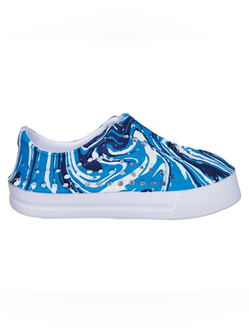 NWT Lily & Dan Blue Marble Toddler Slip On Shoes 9/10